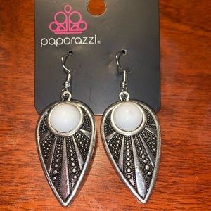 Paparazzi white earrings